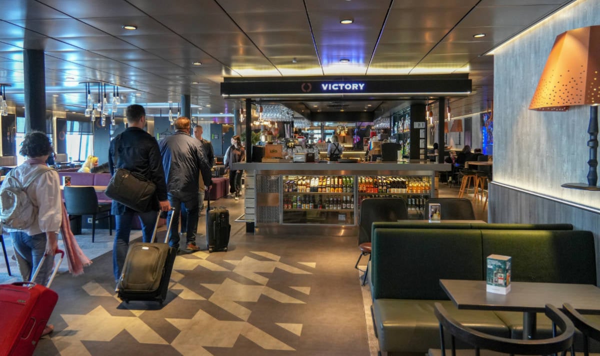 Interior of Ferry in Europe