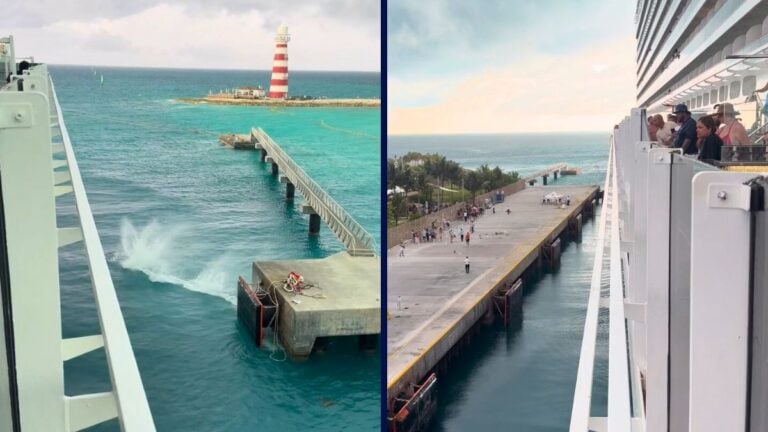 MSC Seascape Suddenly Breaks From Moorings at Private Island