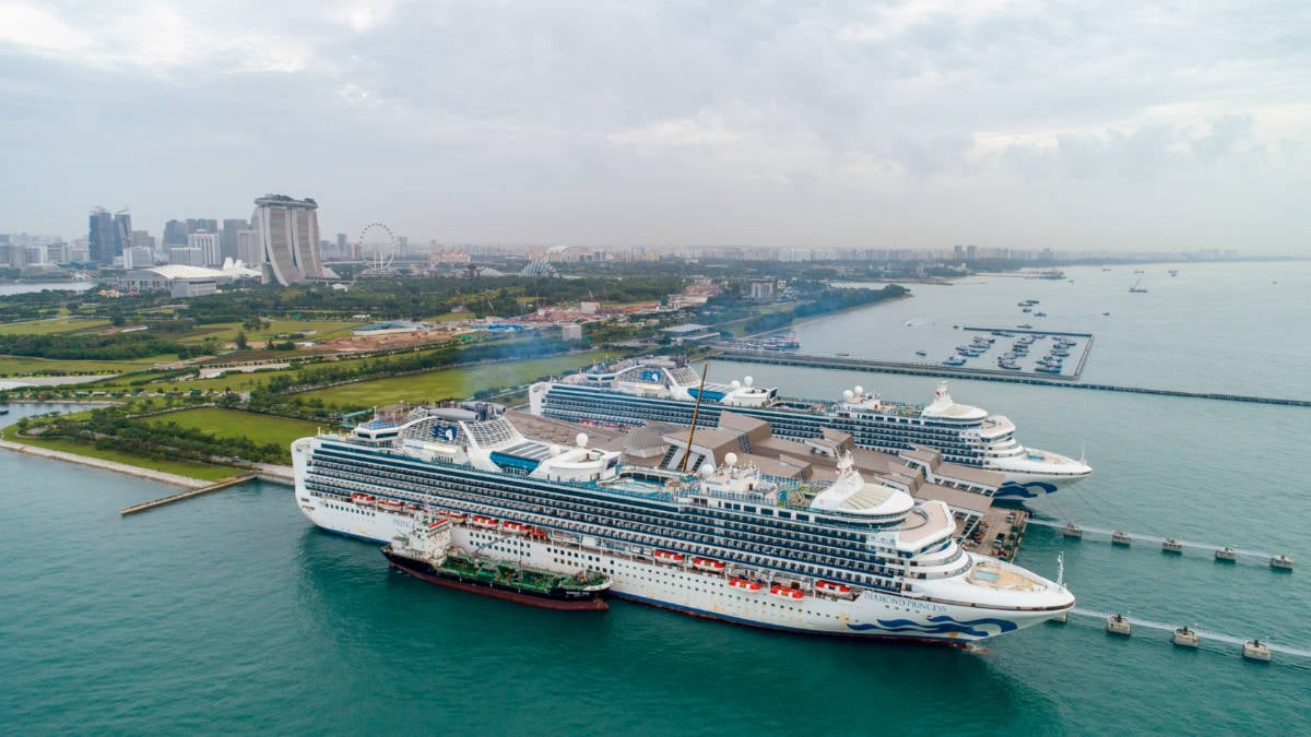 Princess Cruise Ships Docked in Singapore