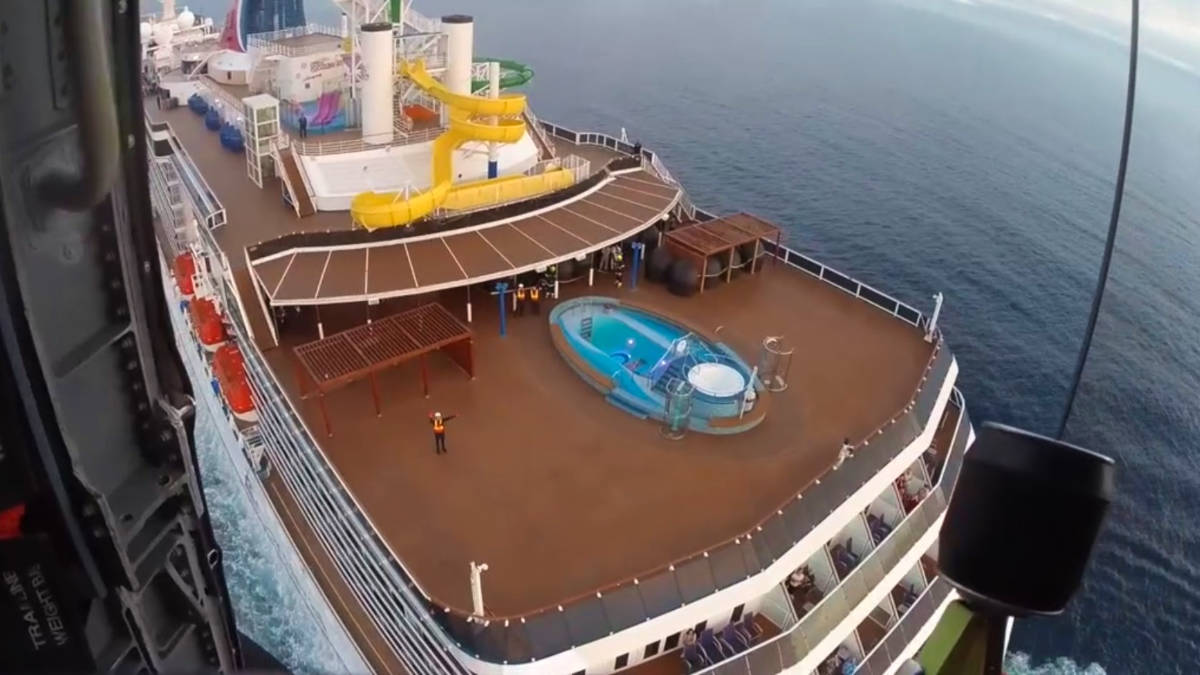 Carnival Legend During Coast Guard Airlift