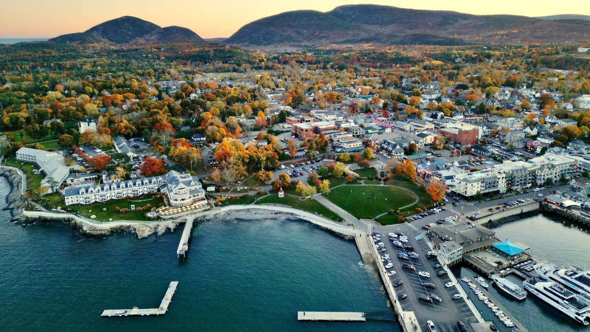 View of Bar Harbor, Maine