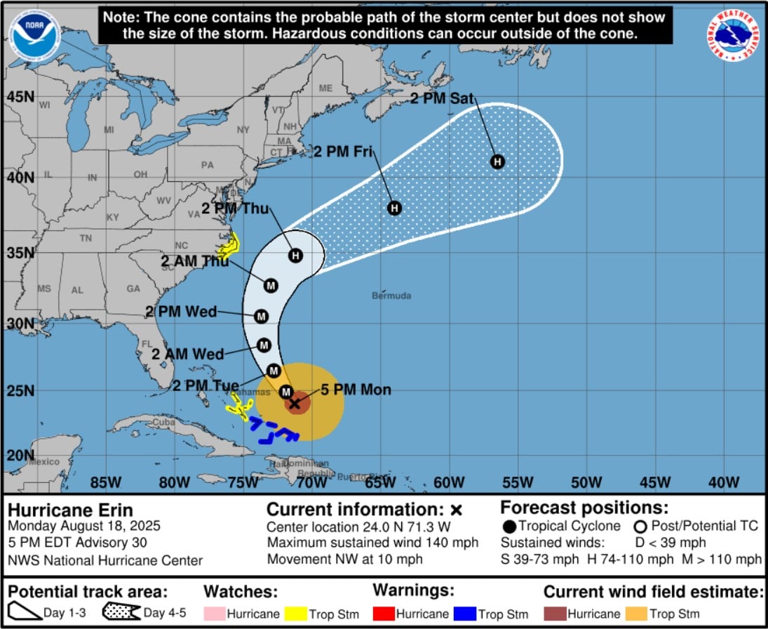 Hurricane Erin, Advisory 30
