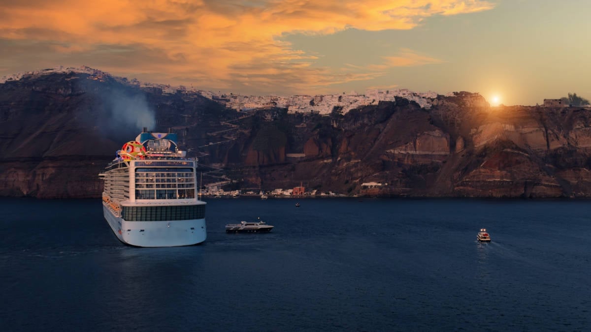 Royal Caribbean Cruise Ship in Greece