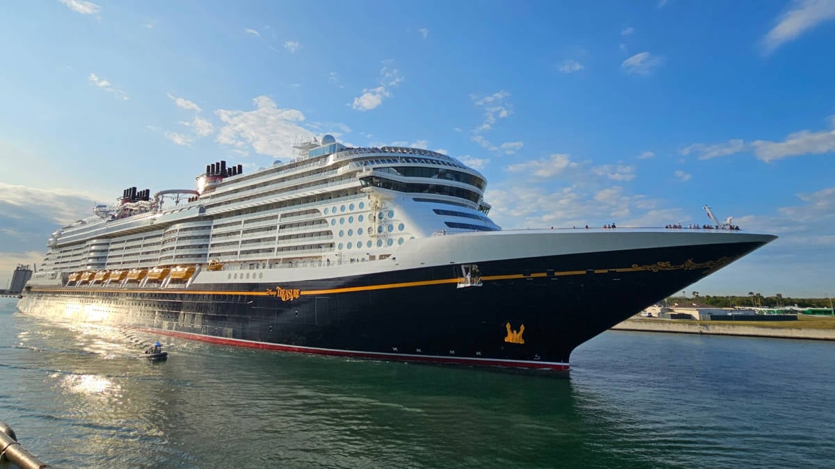 Disney Treasure Departing Port Canaveral, Florida