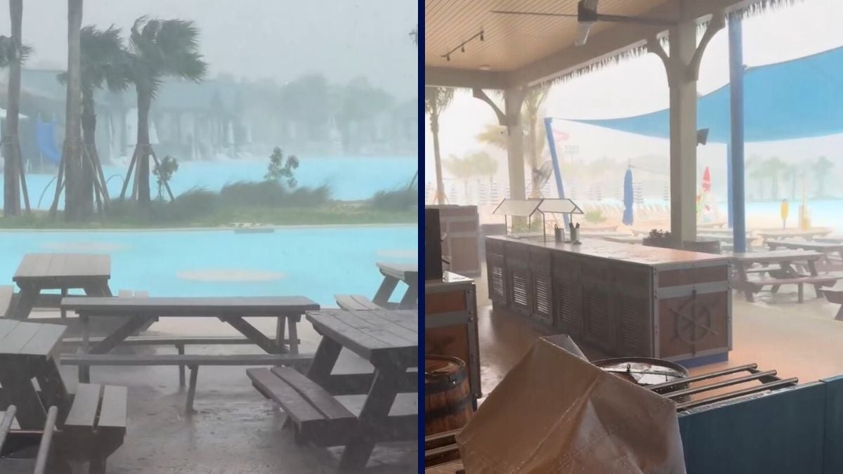 Downpour at Carnival's Celebration Key