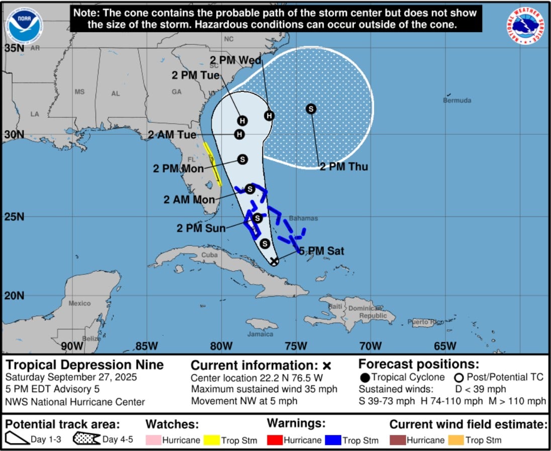 Tropical Depression Nine