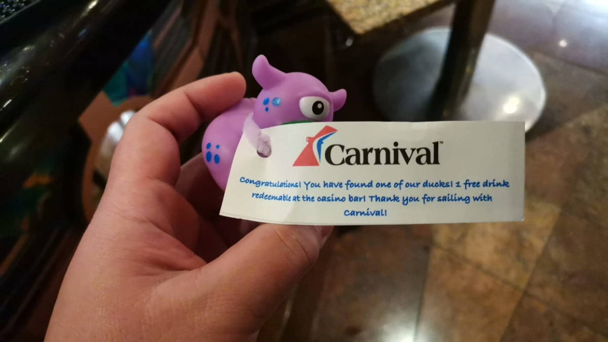 Carnival Cruise Duck Message