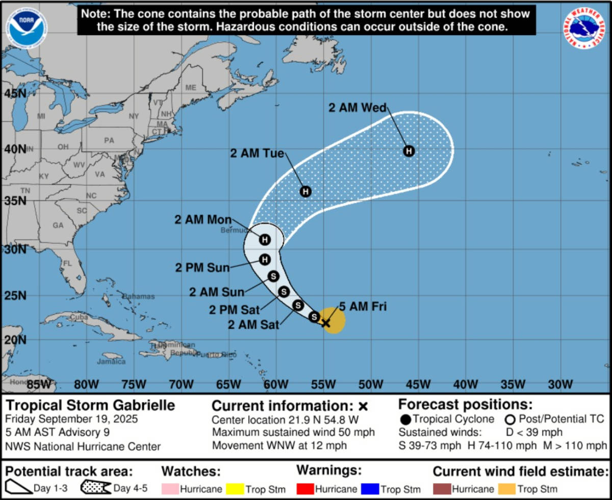 Tropical Storm Gabrielle