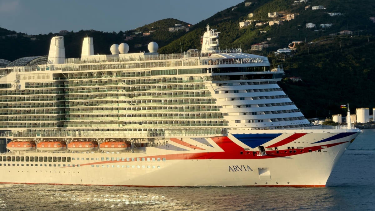 P&O Arvia Cruise Ship in the Caribbean