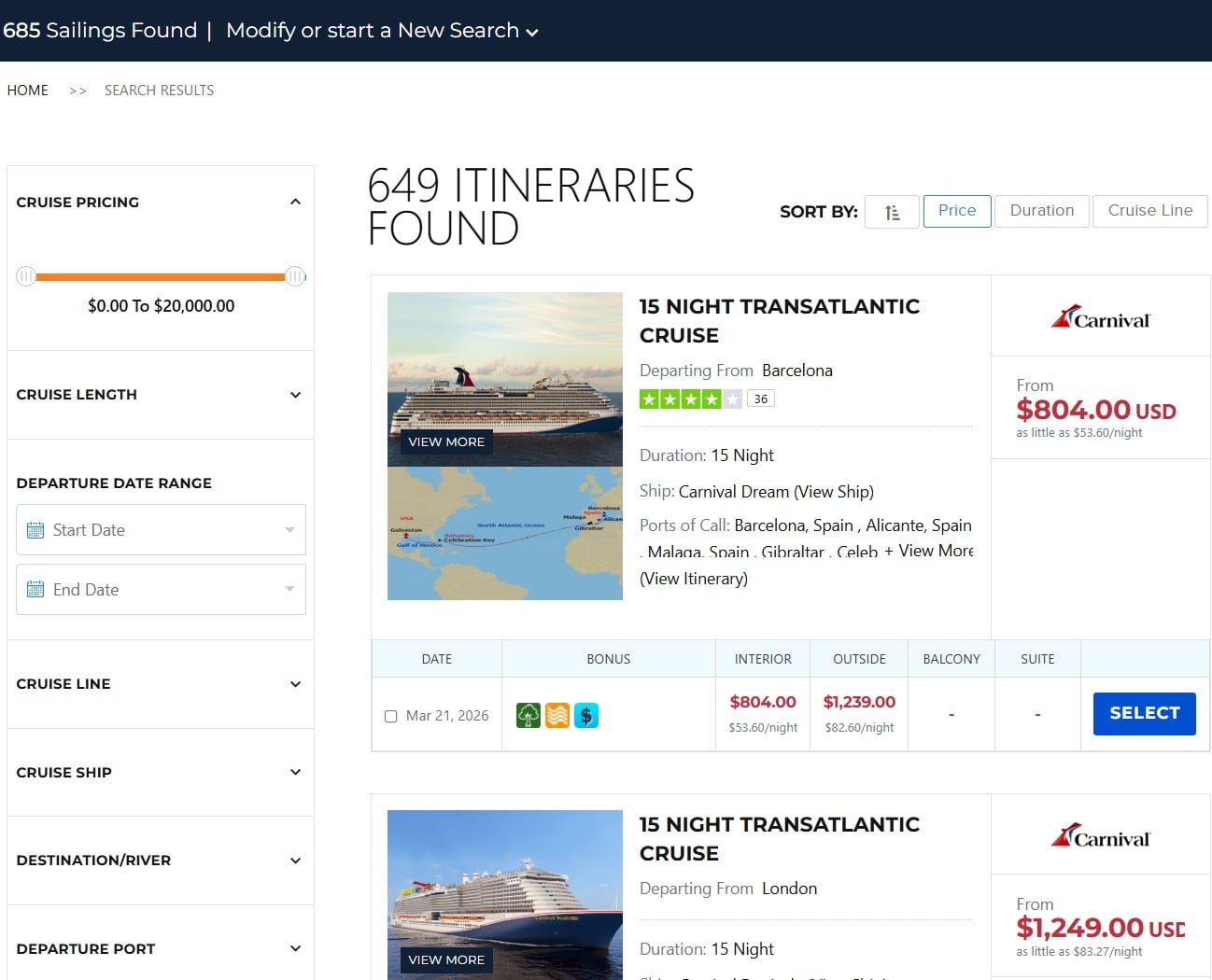 Repositioning Cruises