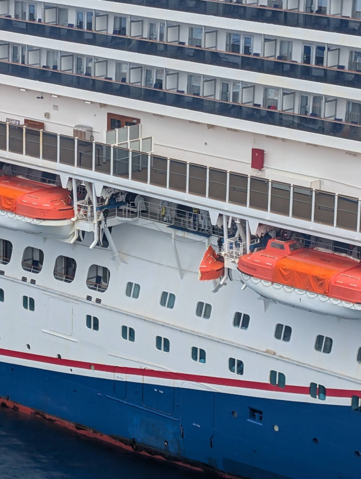 Part of Damaged Carnival Dream Lifeboat