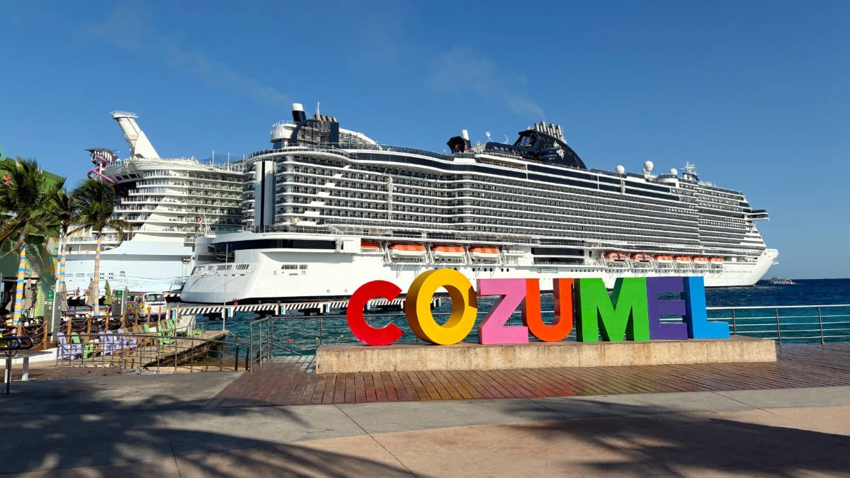 Cruise Ships Docked in Cozumel, Mexico