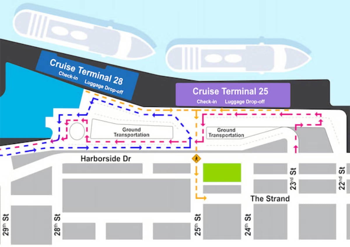 Port of Galveston Traffic Route