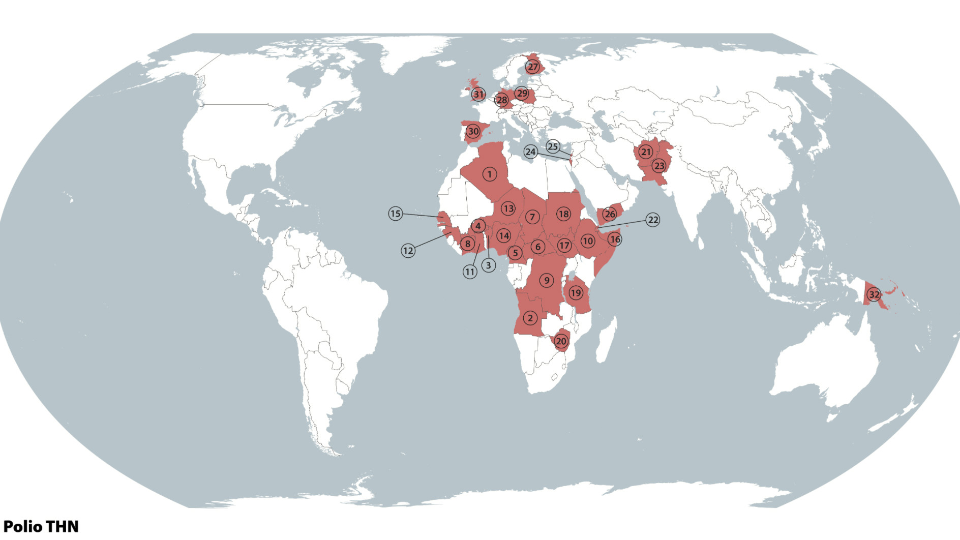CDC Polio Map