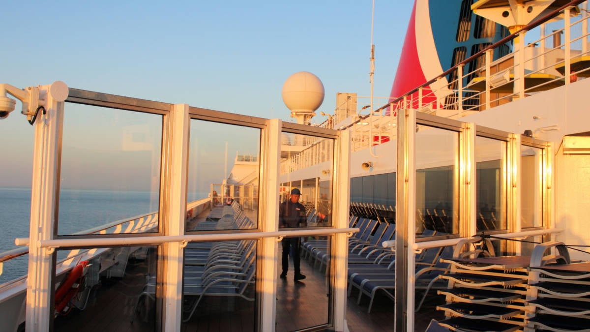 Carnival Crew Member on Deck