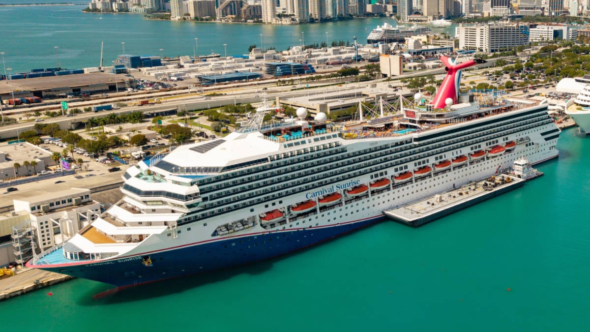 Carnival Sunrise Docked in Miami