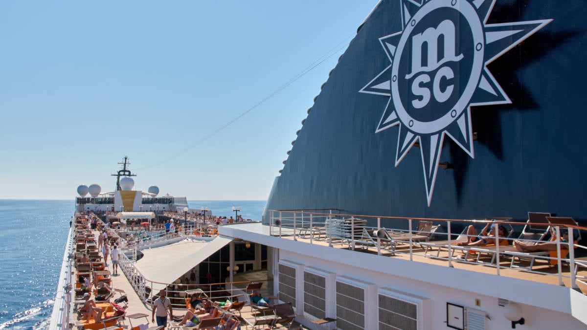 Deck of MSC Cruises Ship