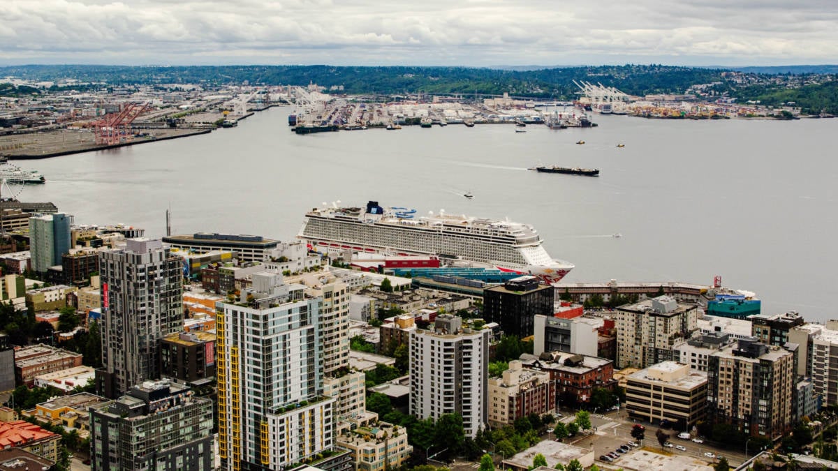 NCL Cruise Ship Docked in Seattle