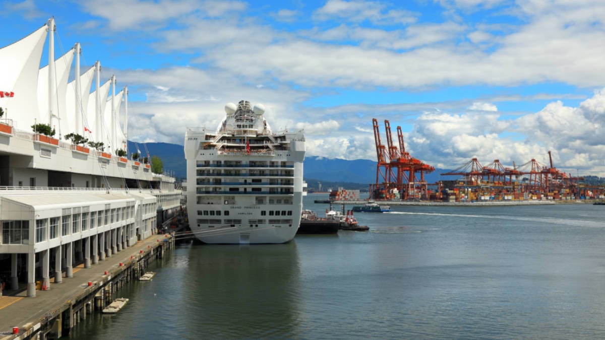 Cruise Ship Docked in Vancouver