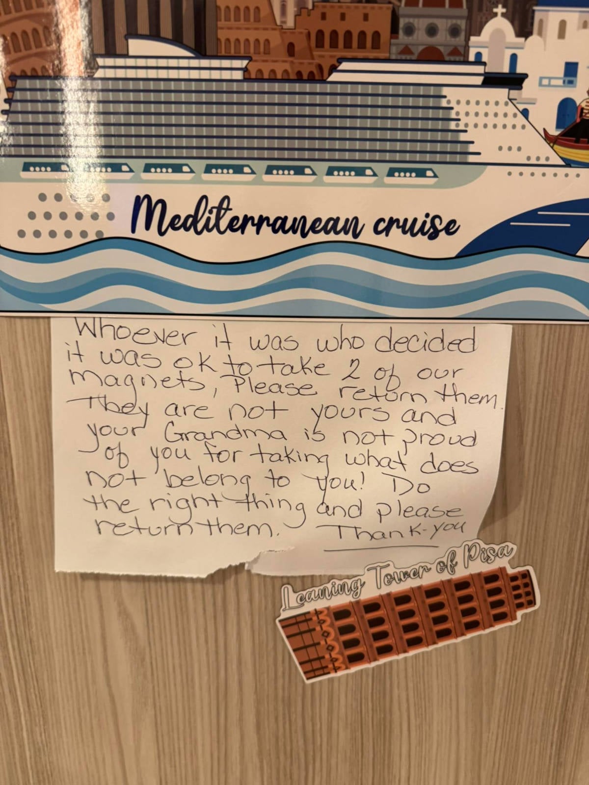 Sun Princess Door Notice