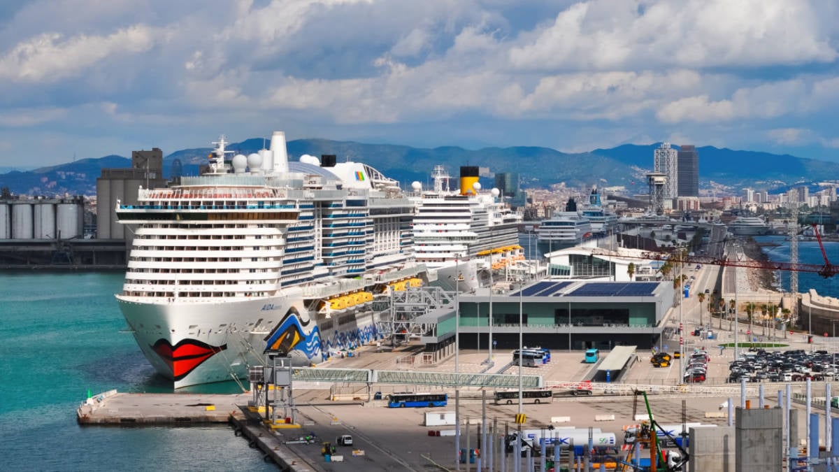 Cruise Ships Docked in Barcelona