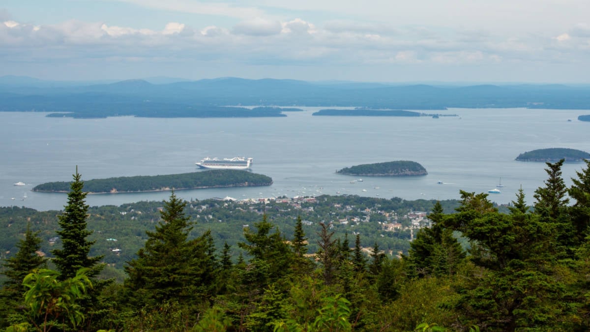 View of Bar Harbor, Maine