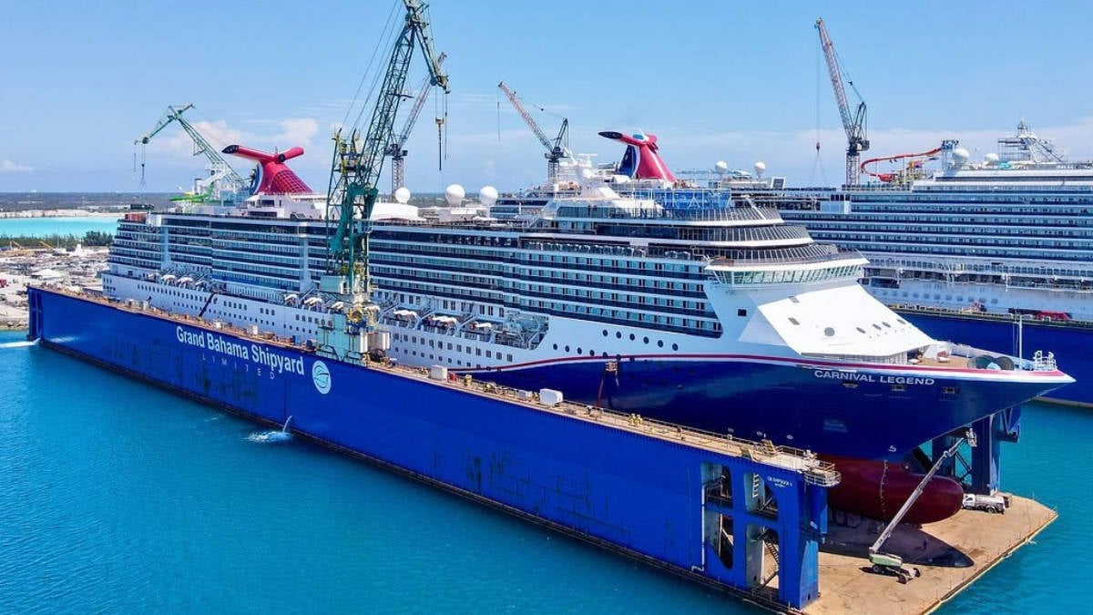 Carnival Legend in Dry Dock