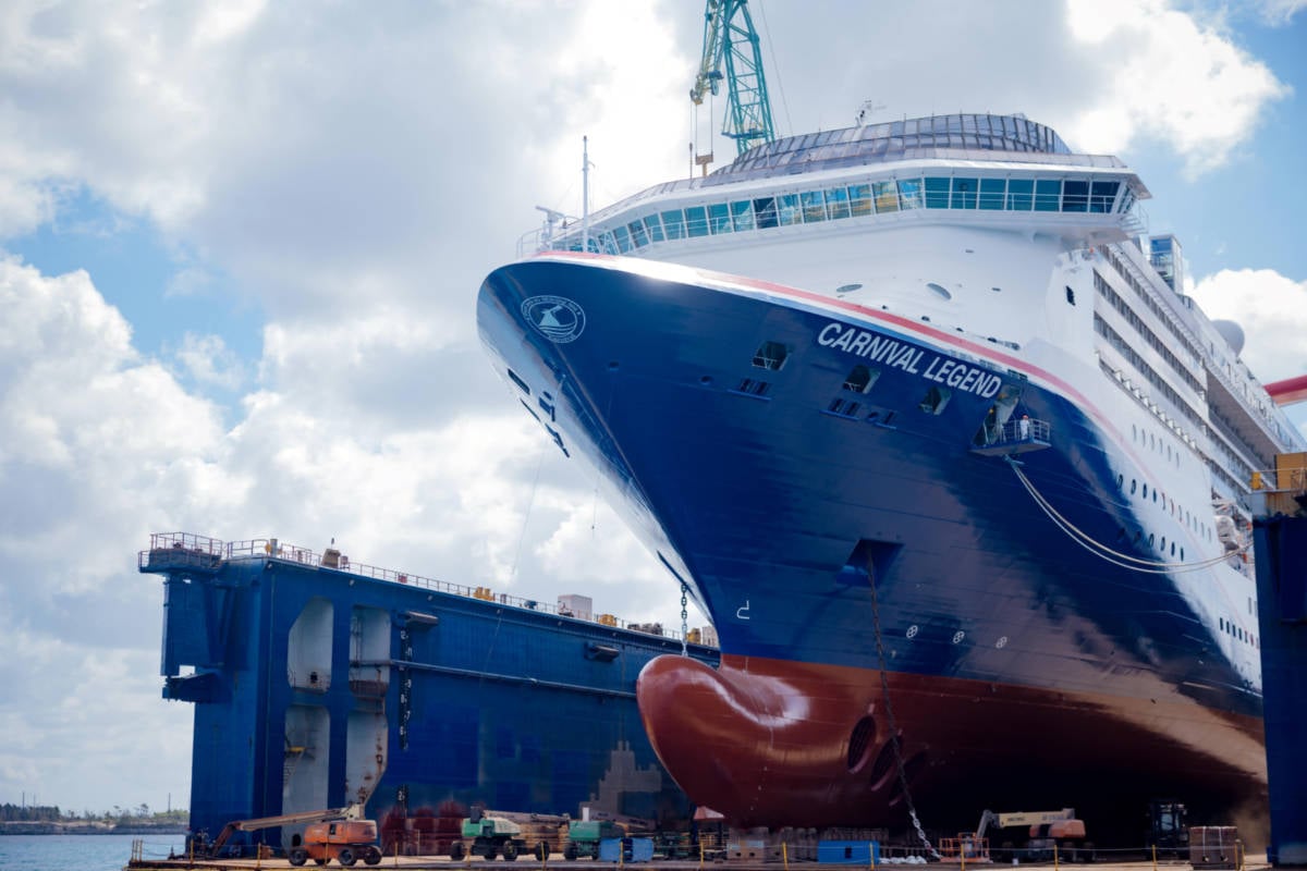Carnival Legend in Dry Dock