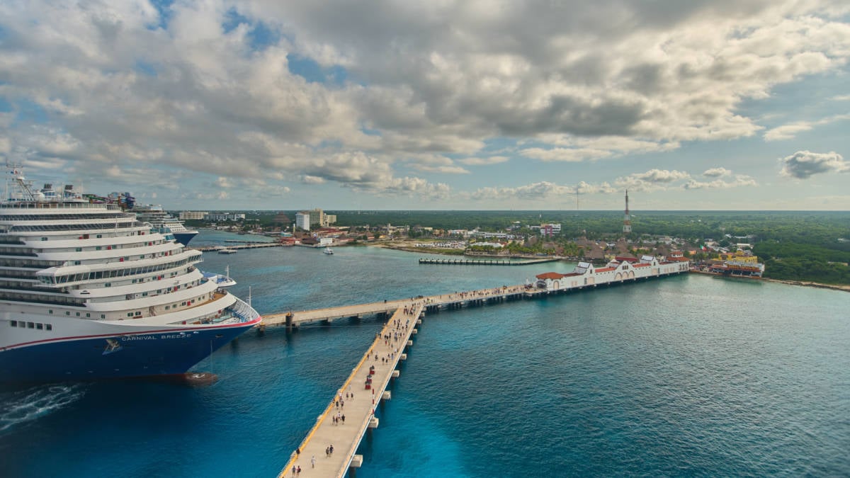 Cruise Ships Docked in Cozumel, Mexico