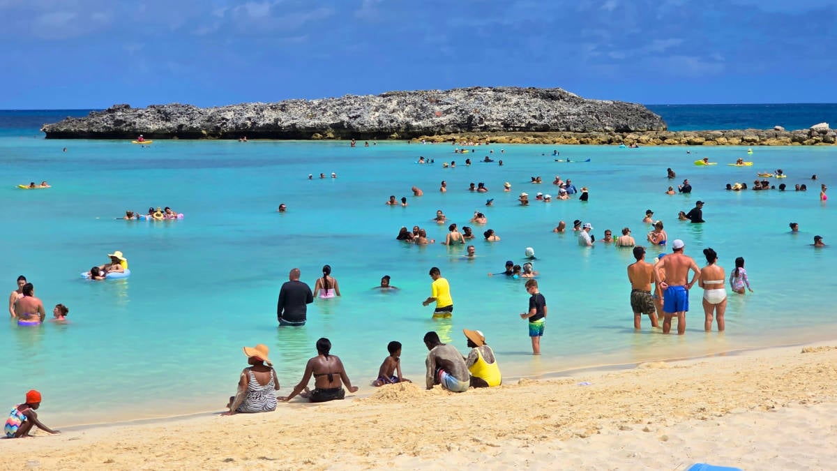Passengers on the Beach at Great Stirrup Cay