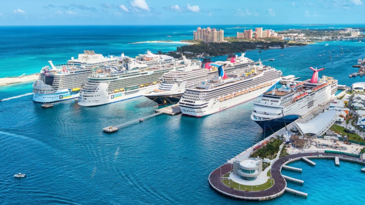 Cruise Ships Docked in Nassau, Bahamas