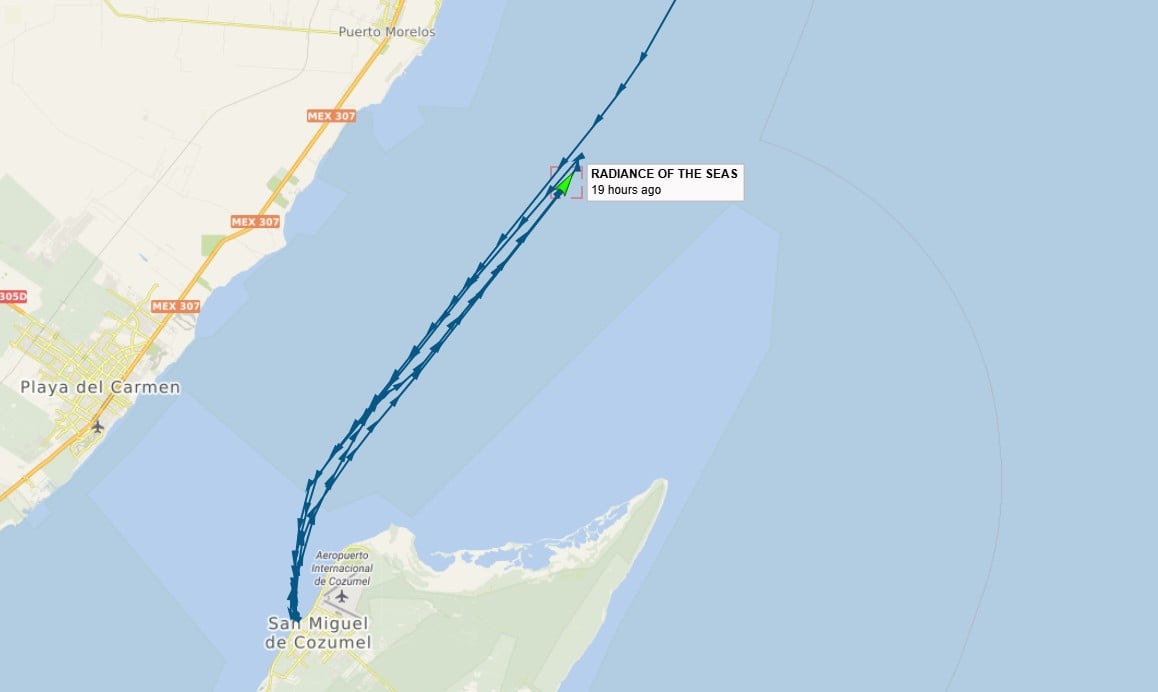 Radiance of the Seas Tracking