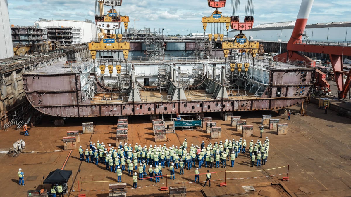7th Oasis Class Keel Ceremony
