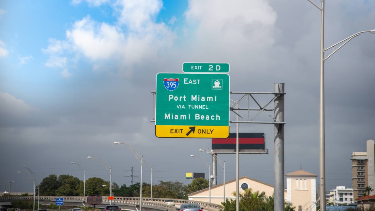PortMiami Road Sign