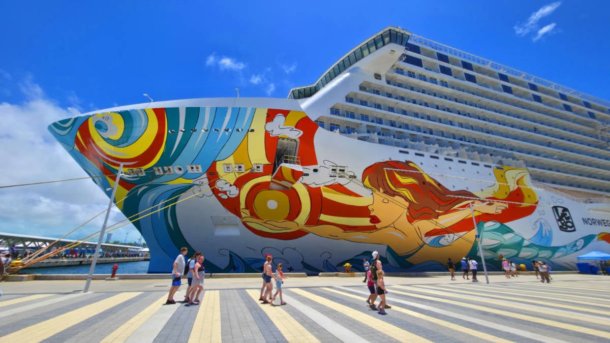 Norwegian Getaway Docked in Nassau