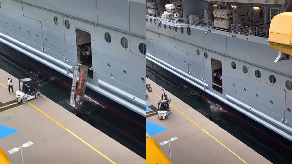 Wonder of the Seas Gangway Falling
