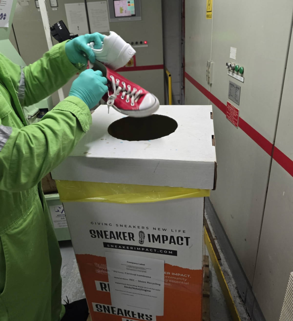 Carnival Cruise Line Shoe Recycling