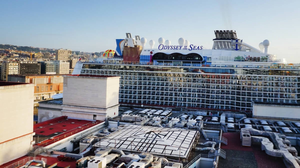 Cruise Ship Docked in Naples, Italy