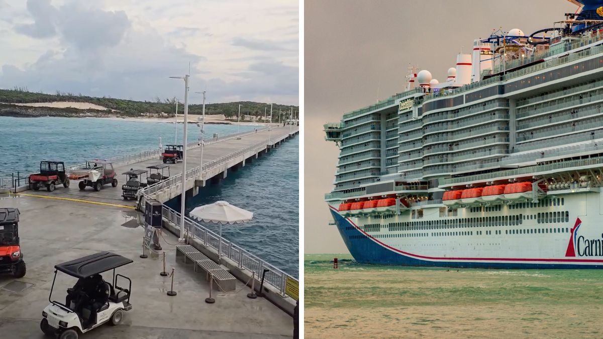 Half Moon Cay Pier and Carnival Celebration