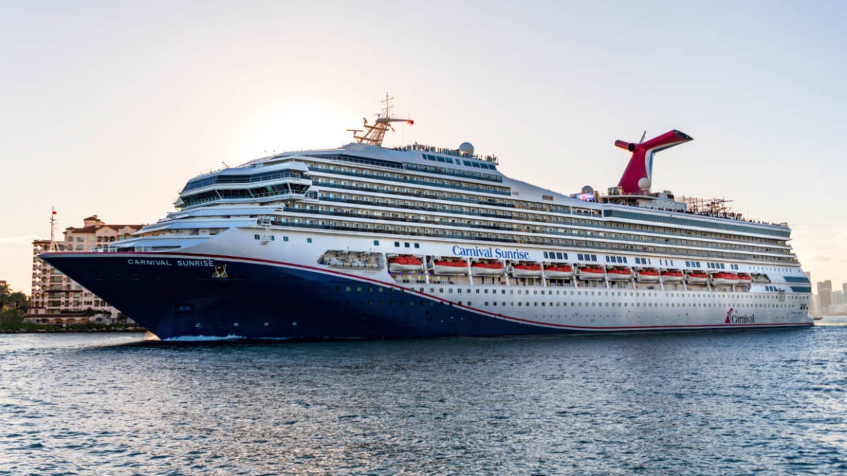 Carnival Sunrise Departing Miami