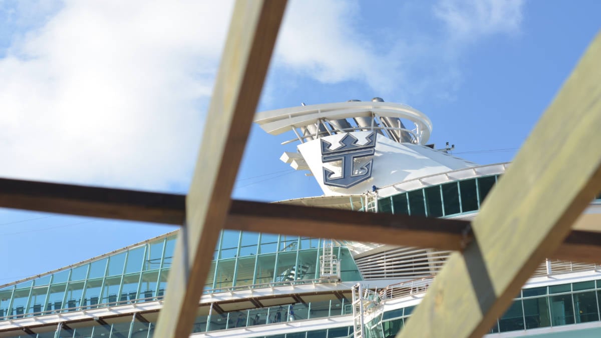 Royal Caribbean Logo on Ship