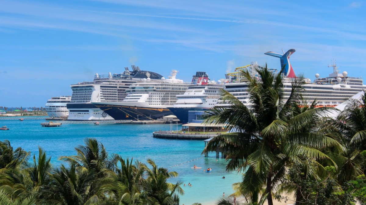 Cruise Ships Docked in Nassau, Bahamas