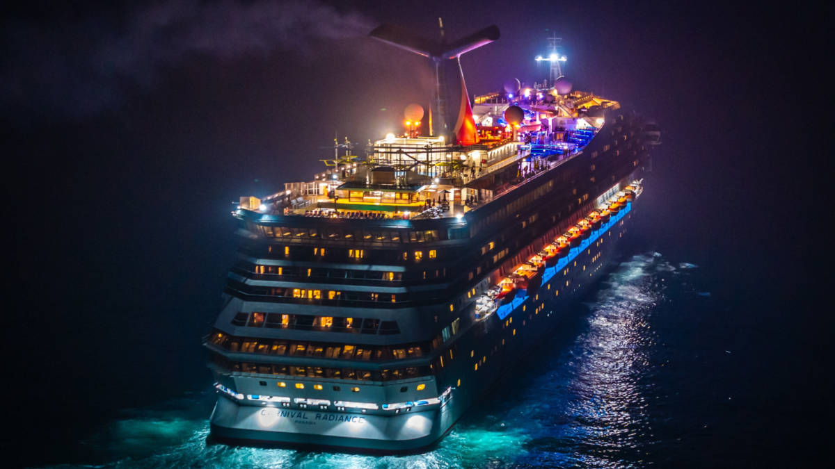 Carnival Radiance at Night