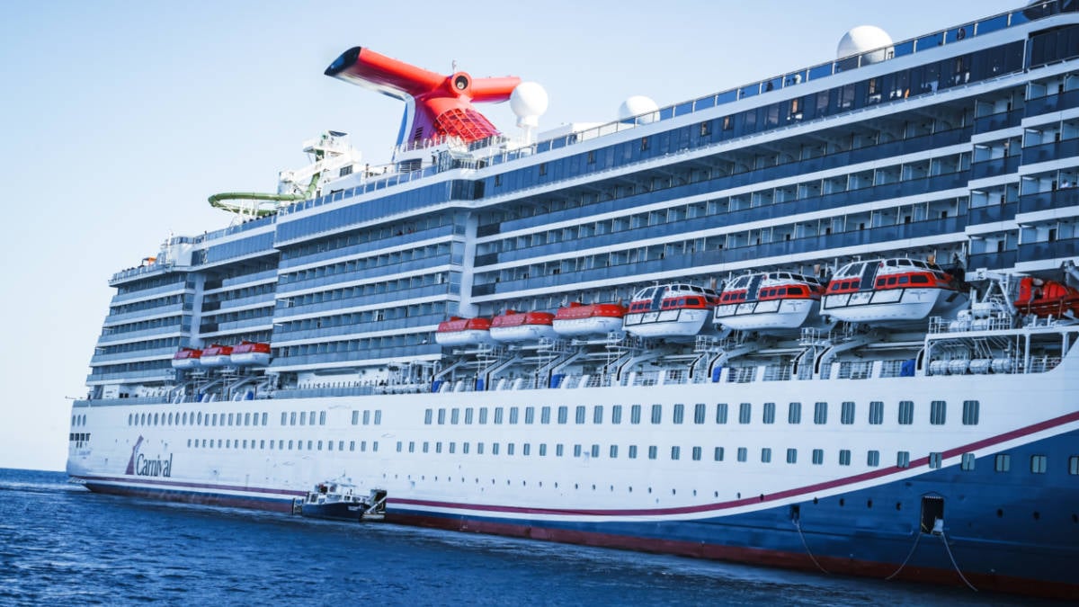 Carnival Spirit Cruise Ship and Lifeboats