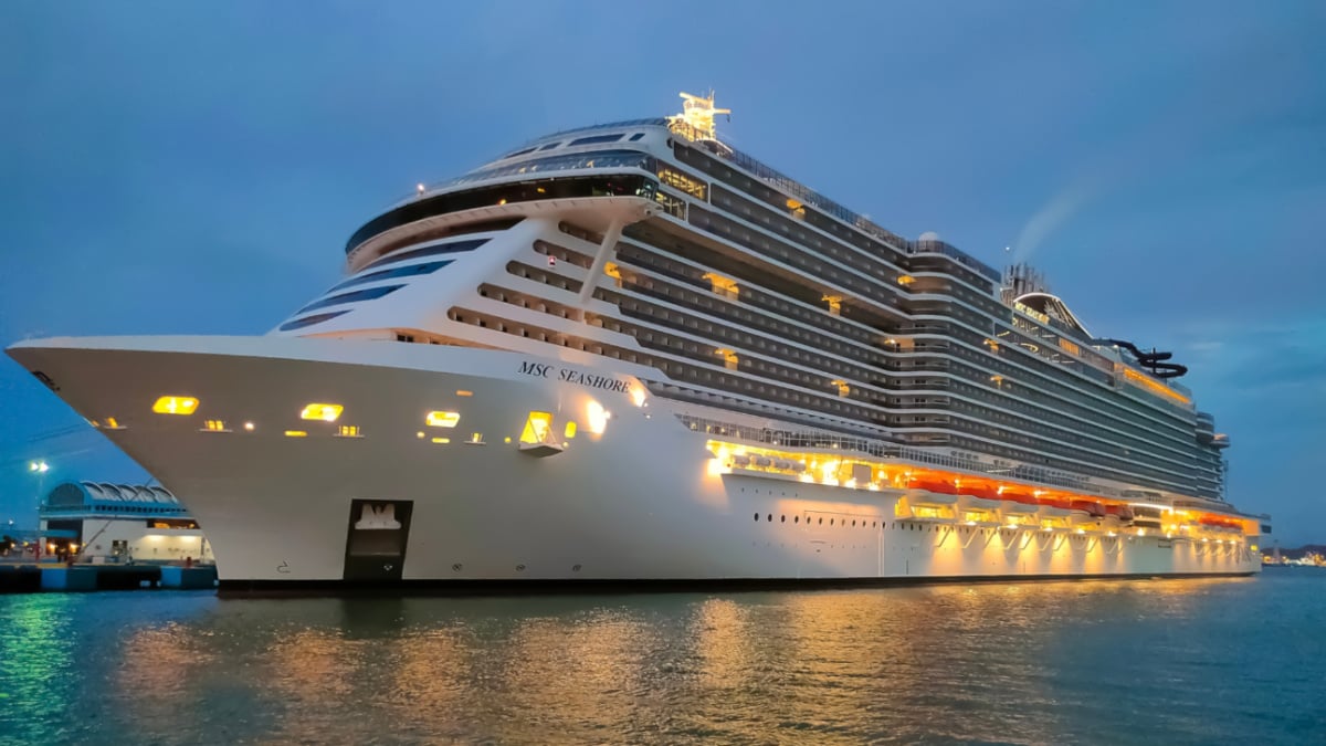 MSC Seashore Cruise Ship in the Caribbean