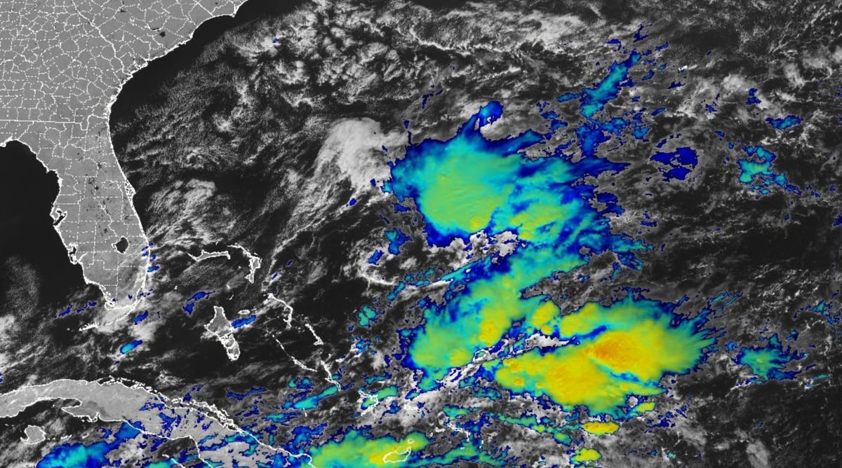 NOAA Satellite Image of East Coast Storms