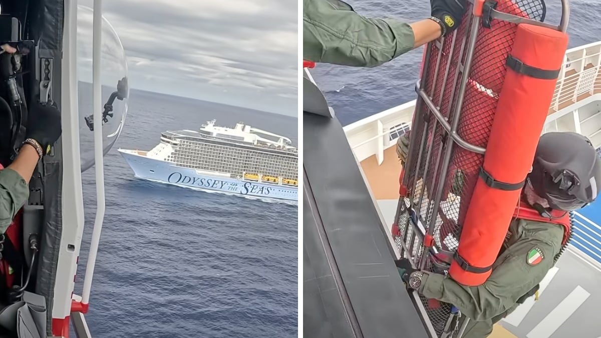 Odyssey of the Seas Coast Guard Airlift