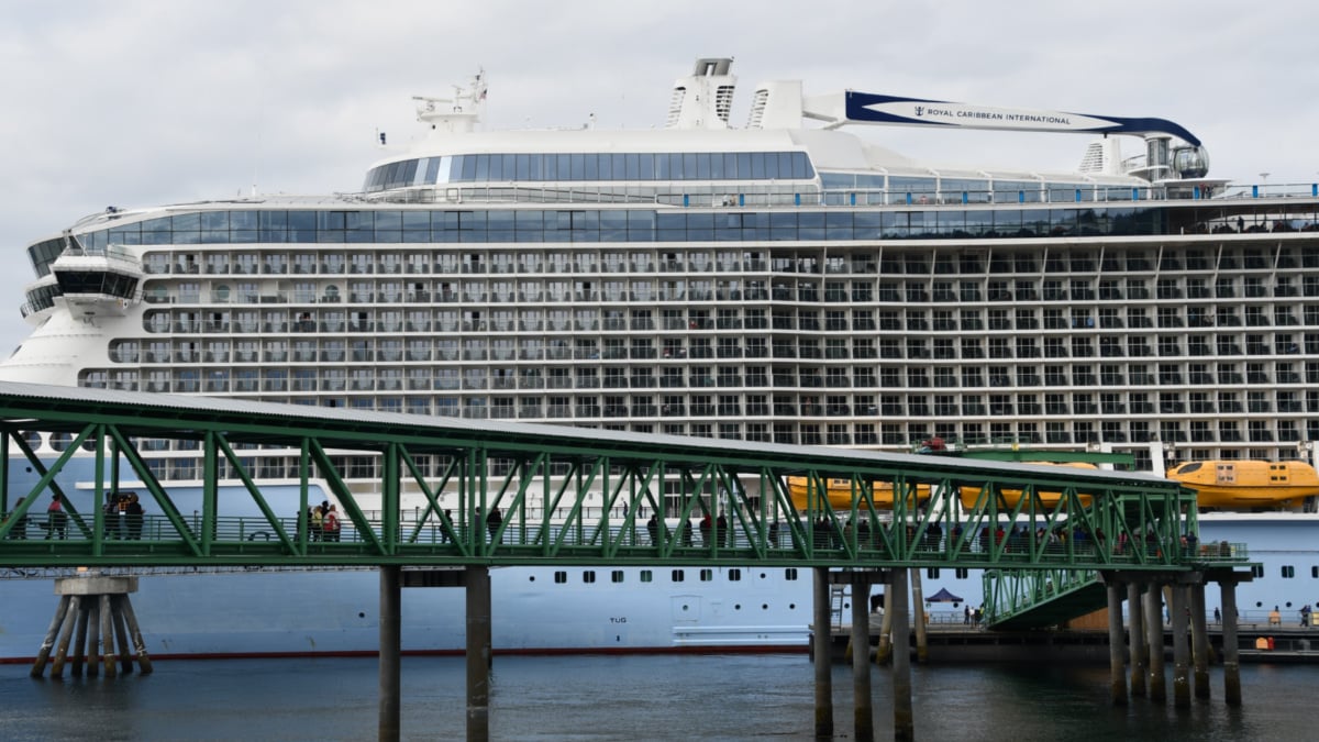 Quantum Class Cruise Ship in Icy Strait Point