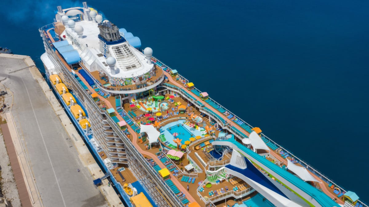 Top View of Royal Caribbean Cruise Ship